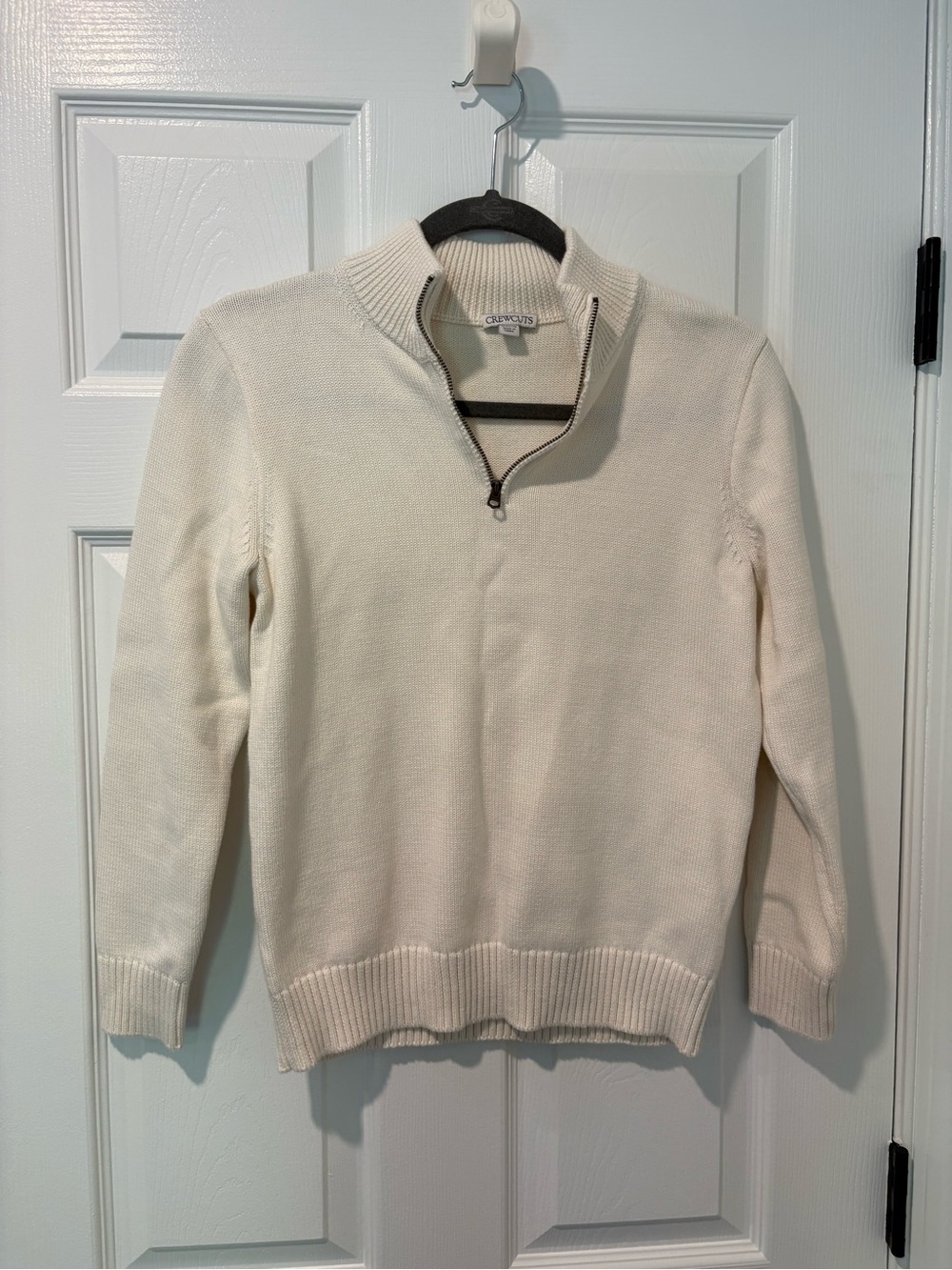 Crewcuts Cream Ribbed Half-Zip Pullover